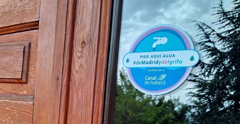 Canal de Isabel II impulsa la campaña #deMadridydelgrifo para fomentar el consumo de agua del grifo en la hostelería