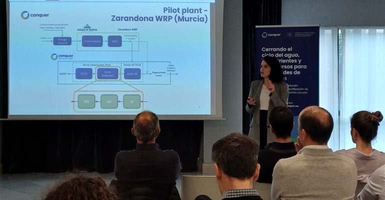 El proyecto Life Conquer finaliza tras conseguir tratar aguas freáticas para regar parques y jardines de Murcia